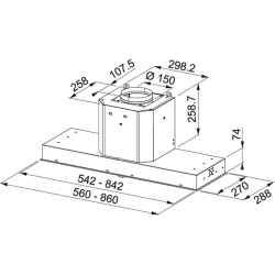 Okap podszafkowy FRANKE MYTHOS FMY 908 BI WH 110.0456.722