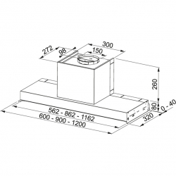 Okap podszafkowy FRANKE Style Lux LED FSTP NG 905 X stal szlachetna 110.0473.546