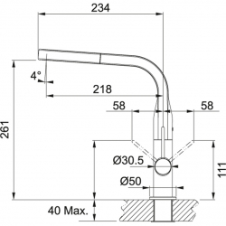 Bateria kuchenna Franke Sinos Pull-Out Stal szlachetna 115.0259.976