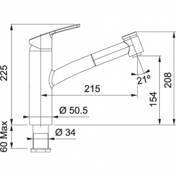 Bateria FRANKE SMART PULL OUT-SPRAY Chrom 115.0391.482