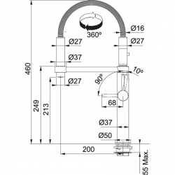 Bateria Franke PESCARA 360 CHROM 115.0393.976