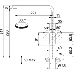 Bateria FRANKE Mythos stal szlachetna 115.0547.852