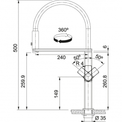 Bateria Franke CENTINOX NEO PULL-DOWN 115.0547.855