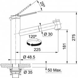 Bateria FRANKE Tango Neo pull-out spray stal szlachetna 115.0596.389