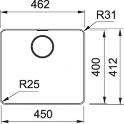 Zlewozmywak FRANKE Mythos MYX 210-45 Stal szlachetna szczotkowana 127.0624.560