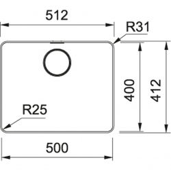 Zlewozmywak FRANKE Mythos MYX 210-50 Stal szlachetna szczotkowana 127.0624.561