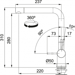 Bateria FRANKE ACTIVE PLUS SM Stare złoto 115.0524.926