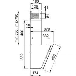 Okap kuchenny przyścienny Franke Evolution FPJ 605 V BK BG Czarne szkło 110.0441.411