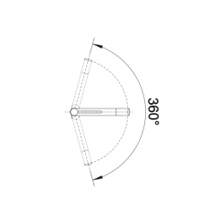 Bateria Blanco ALTA Compact Silgranit-Look Czarny/Chrom 526162