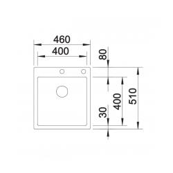 Zlewozmywak Blanco CLARON 400-IF/A stal Durinox z korkiem aut. z InFino Push Control 523392