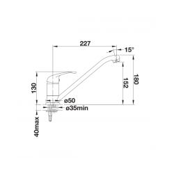 Bateria Blanco DARAS-F chrom podokienna 521751