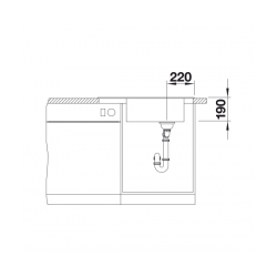 Zlewozmywak Blanco ELON XL 6 S Silgranit, Czarny odwracalny, korek aut., InFino 525882