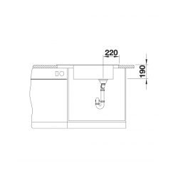 Zlewozmywak Blanco ELON XL 8 S Silgranit, Czarny odwracalny, korek aut., InFino, 525885