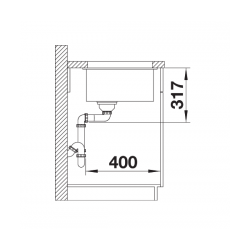 Zlewzomywak Blanco ETAGON 700-U Czarny, InFino, szyny 525891