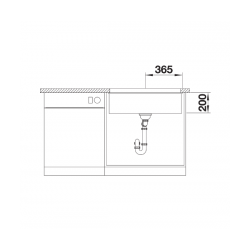 Zlewzomywak Blanco ETAGON 700-U Czarny, InFino, szyny 525891