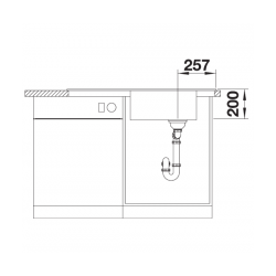 Zlewozmywak BLANCO FARON XL 6 S Silgranit, Czarny odwracalny, korek aut., InFino 525895