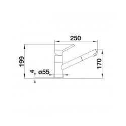 Bateria Blanco KANO-S Silgranit-Look Czarny/Chrom 526174
