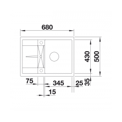Zlewozmywak Blanco METRA 45 S Compact Czarny odwracalny 525912