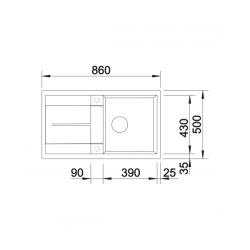 Zlewozmywak Blanco METRA 5 S Czarny odwracalny 525919