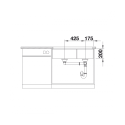 Zlewozmywak Blanco SUBLINE 480/320-U Czarny, lewa, InFino 525993