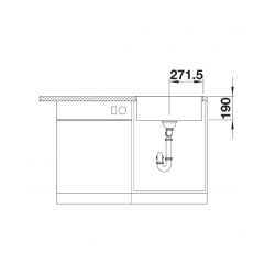 Zlewozmywak Blanco SUBLINE 500-IF/A SteelFrame Czarny, korek auto., InFino 525999