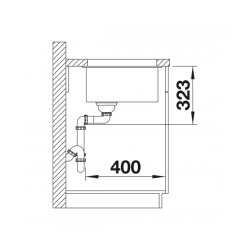 Zlewozmywak Blanco SUBLINE 700-U Level z korkiem InFino antracyt 523538