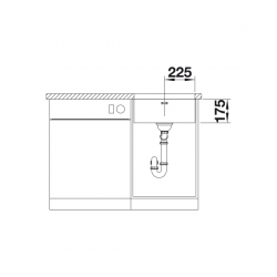 Zlewozmywak Blanco SUPRA 450-U z korkiem automatycznym 518204