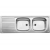 Zlewozmywak BLANCO TOP EZS 12x4-2 Stal matowa odwracalny, bez przelewu (1 1/2) 500374