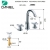 Bateria umywalkowa 3-otworowa JAX chrom Daniel Rubinetterie J5003CR