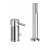 Bateria wannowa 2-otworowa (bez wylewki) STICK stal szczotkowana Paffoni Rubinetterie SK041LST