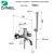 Bateria wannowa ścienna Tokyo Chrom Daniel Rubinetterie TX610CR