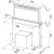 Okap kuchenny nablatowy DOWNDRAFT FDW 908 IB XS Stal szlachetna/czarny 110.0365.588